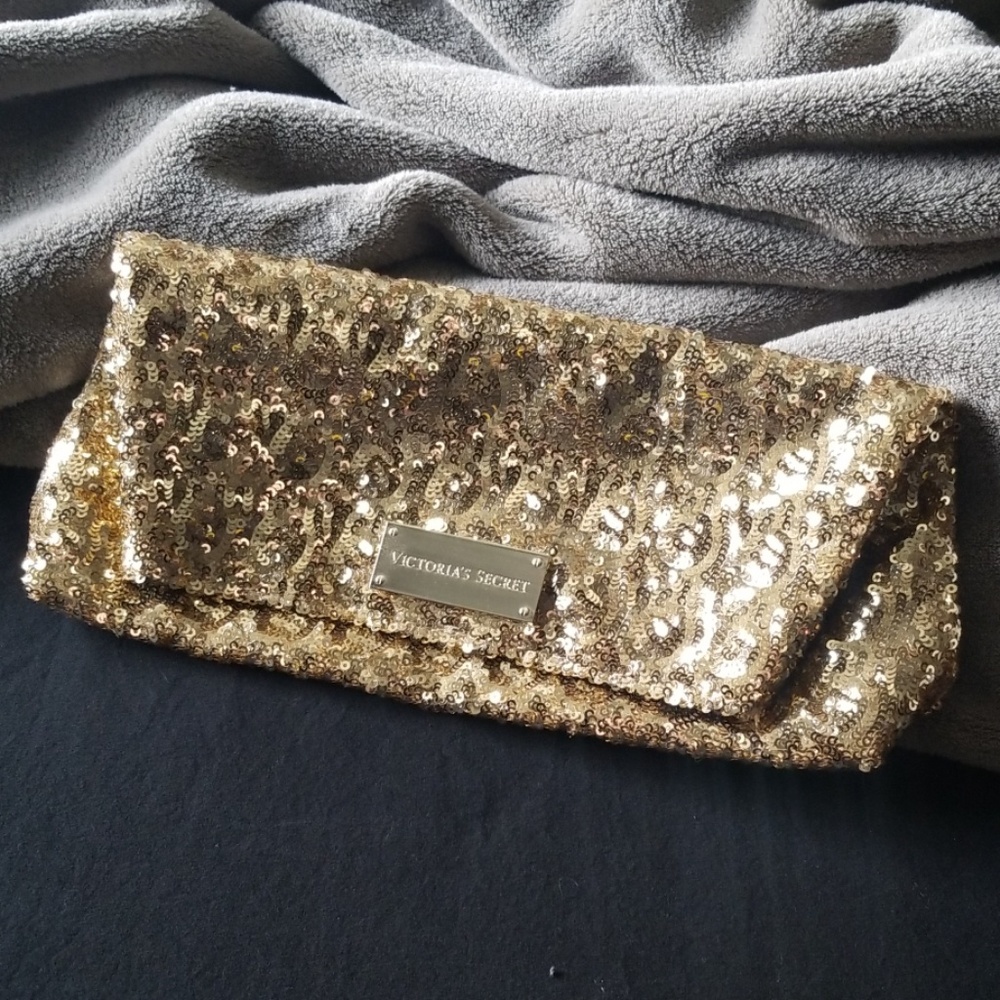 Victoria's Secret Gold Sequin Clutch